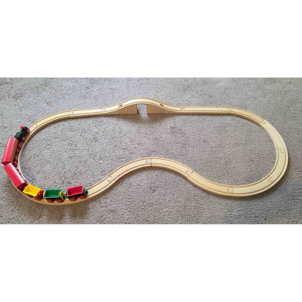 Brio Wooden Railway Trains of the World Red Road Engine Train Set Tracks - Picture 11 of 16